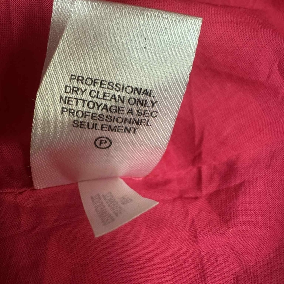 Calvin Klein Pink Ruffled Pleated Dress Size 10 EUC Midi - Picture 9 of 10